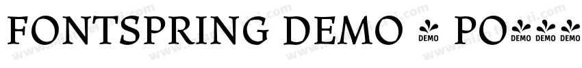 FONTSPRING DEMO - PO字体转换
